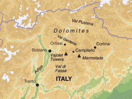 Karte Von Den Dolomiten