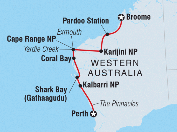 Von Broome nach Perth - moja TRAVEL